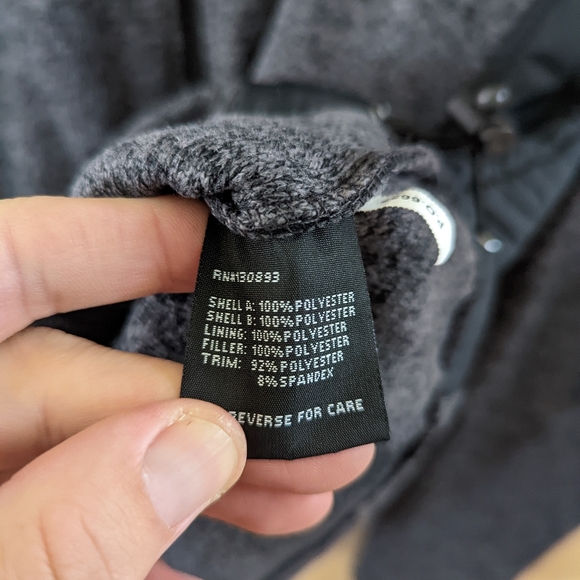 New Balance Mens Fleece Full Zip Knit Hoodie Jacket Medium Gray Black 4.736 - Picture 6 of 9